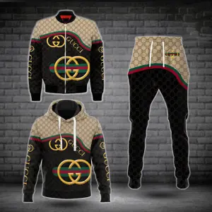 Gucci black jacket hoodie sweatpants pants luxury brand clothing ...