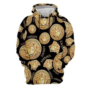 Buy gianni versace black gold unisex hoodie for men women luxury brand ...