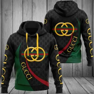 Buy gucci black green unisex hoodie gucci logo hoodie for men women